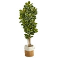 thumbnail image 1 of Nearly Natural 6' Oak Artificial Tree in Handmade Natural Jute and Cotton Planter UV Resistant (Indoor/Outdoor), 1 of 4