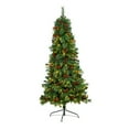 thumbnail image 1 of Nearly Natural 6' Pine Artificial Christmas Tree Prelit 150 Warm White LED Lights, 1 of 13