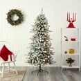 thumbnail image 1 of Nearly Natural 6' Prelit Flocked Fir Artificial Christmas Tree, 1 of 7