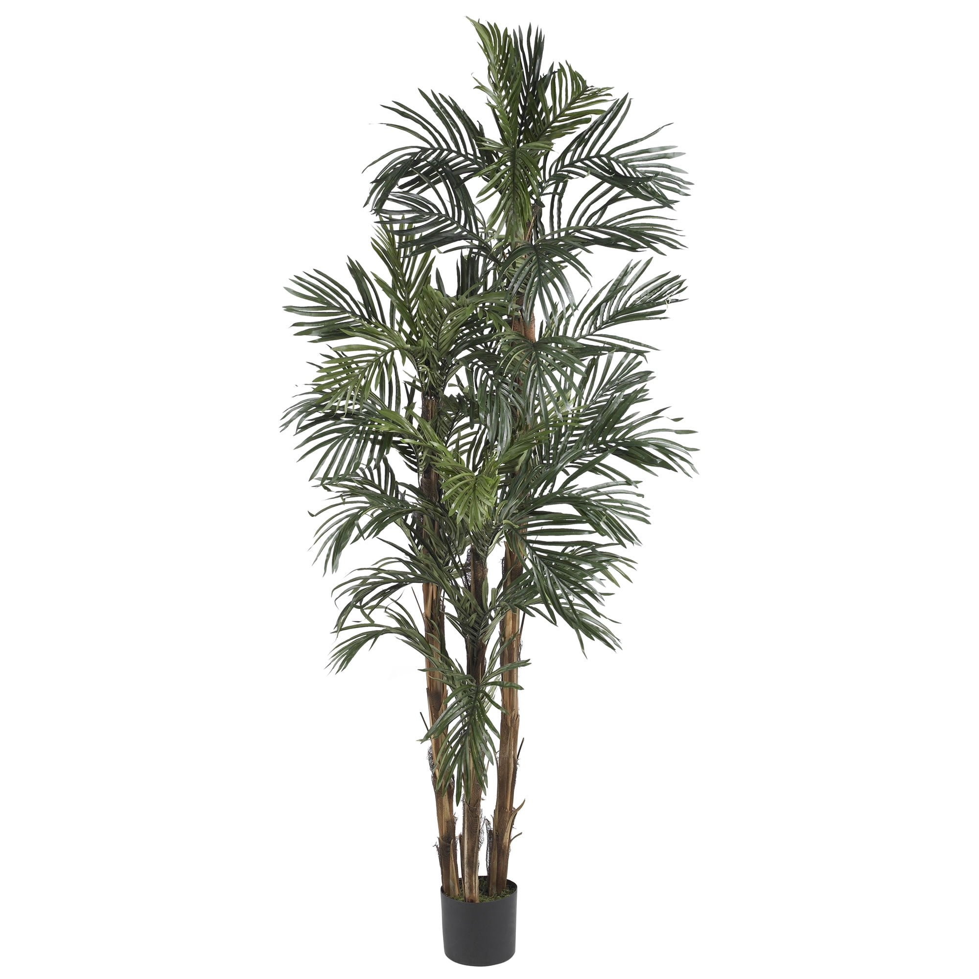 6' Green Silk and Plastic Robellini Palm Outdoor Floor Plant