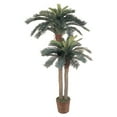 thumbnail image 1 of Nearly Natural 6' and 4' Sago Palm Double Potted Artificial Tree, 1 of 6