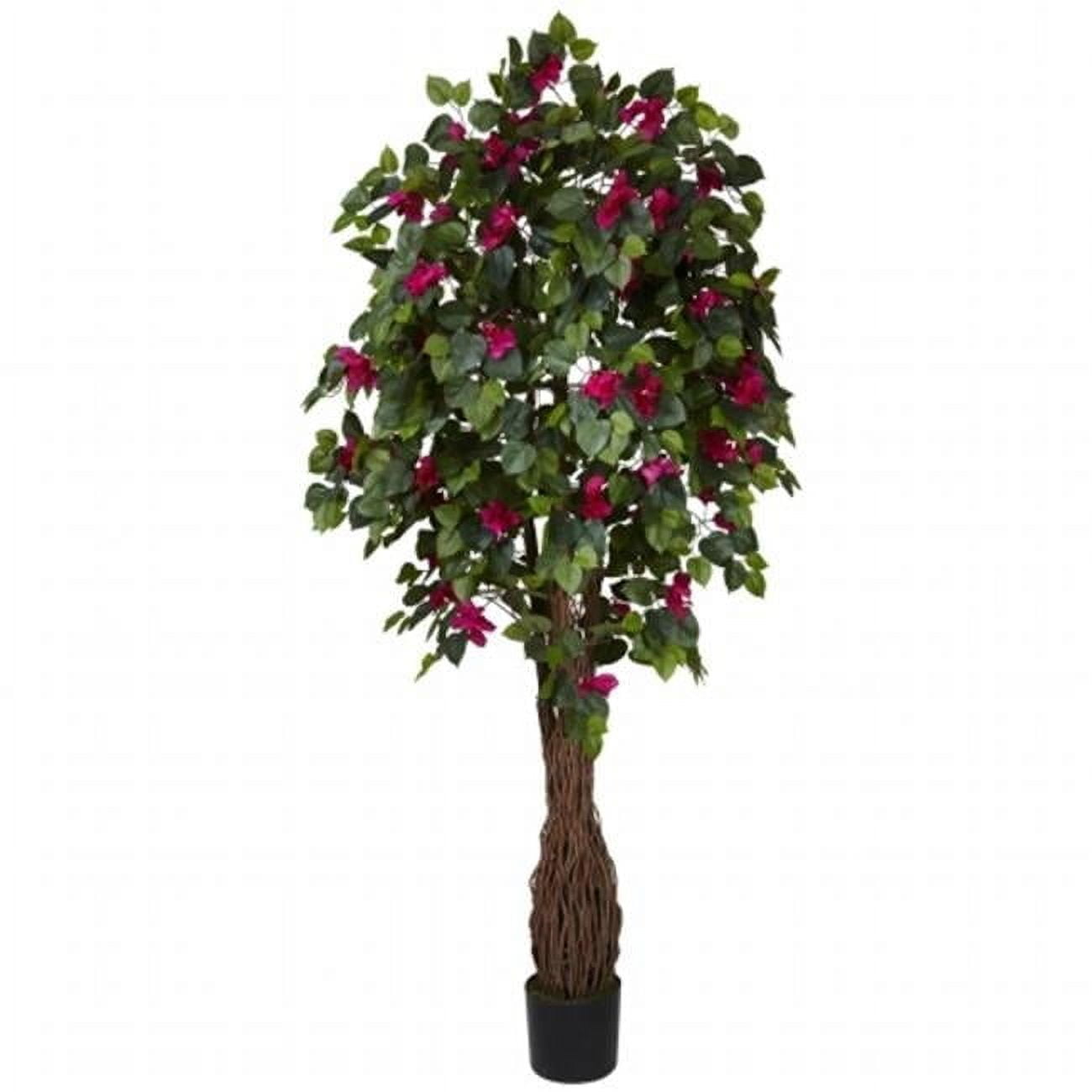 Twisting Vine Bougainvillea Silk Floor Plant in Pot - 6ft