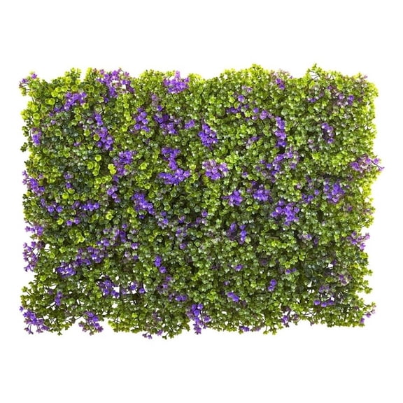Nearly Natural 6" x 6" Purple and Green Clover Mat Artificial Plant, 12 Piece