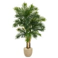 thumbnail image 1 of Nearly Natural 62" Areca Palm Artificial Tree in Sandstone Planter, 1 of 4