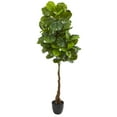 thumbnail image 1 of Nearly Natural 64" Fiddle Leaf Artificial Tree (Real Touch), 1 of 4