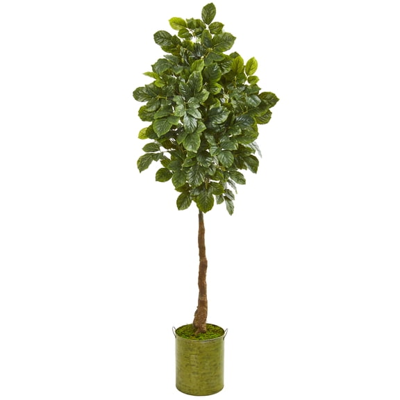 Nearly Natural 69? Beech Leaf Artificial Tree in Metal Planter