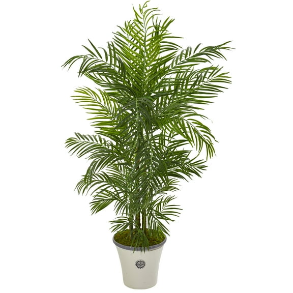 Nearly Natural 6ft. Areca Palm Artificial Tree in Planter