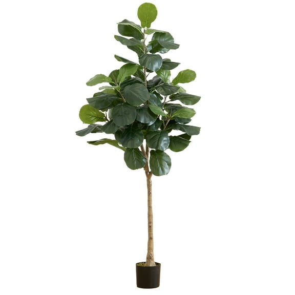 Nearly Natural 6ft. Artificial Fiddle Leaf Tree, Green