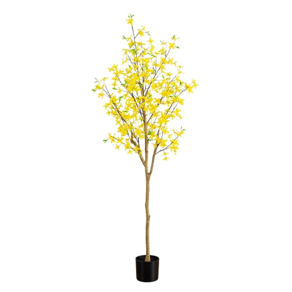 Nearly Natural 6ft. Artificial Forsythia Tree