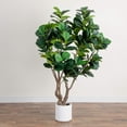 thumbnail image 1 of Nearly Natural Grand Fiddle Leaf Artificial Potted Tree - 6', 1 of 8