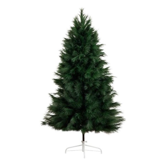 Nearly Natural 6ft Artificial Green Pampas Grass Green Christmas Tree