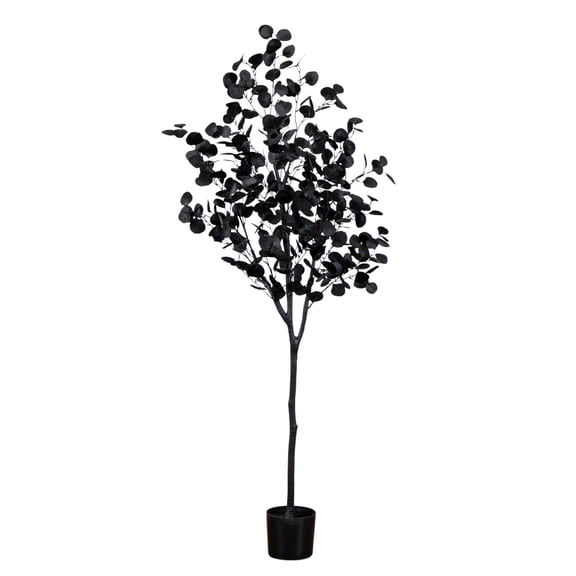 Nearly Natural Eucalyptus Halloween Potted Artificial Tree - 6' - Unlit