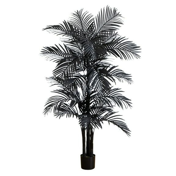 Nearly Natural 6ft. Artificial Halloween Black Golden Cane Tree
