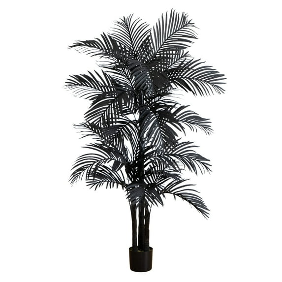 Nearly Natural 6ft. Artificial Halloween Black Golden Cane Tree