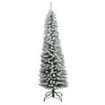 thumbnail image 1 of Nearly Natural 6ft. Flocked Pencil Artificial Christmas Tree with 438 Bendable Branches, 1 of 6