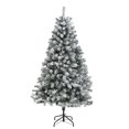 thumbnail image 1 of Nearly Natural 6ft. Flocked Rock Springs Spruce Artificial Christmas Tree, 1 of 6