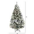 thumbnail image 1 of Nearly Natural 6ft. Flocked White River Mountain Pine Artificial Christmas Tree with Pinecones and 250 Clear LED Lights, 1 of 6