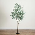 thumbnail image 1 of Nearly Natural 6ft. Lighted Artificial Fruiting Olive Tree with 280 Warm White LED Lights, 1 of 8