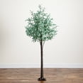 thumbnail image 1 of Nearly Natural Pre-Lit Olive Artificial Tree on Metal Base - 6' - Warm White LED Lights, 1 of 9
