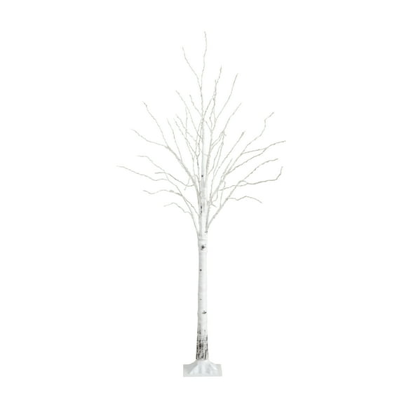 Nearly Natural 6ft. Pre-Lit Artificial White Birch Tree with 400 Color Changing LED Lights