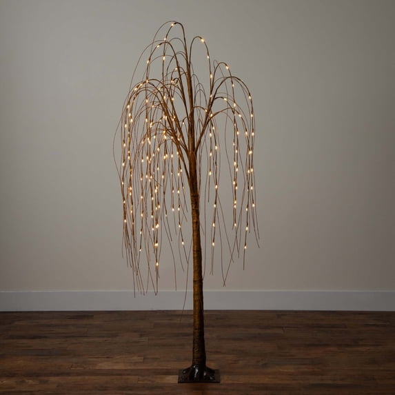 Nearly Natural Pre-Lit Willow Artificial Christmas Tree - 6' - Warm White LED Lights