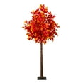 thumbnail image 1 of Nearly Natural Pre-Lit Artificial Maple Fall Tree - 6' - Warm White LED Lights, 1 of 4