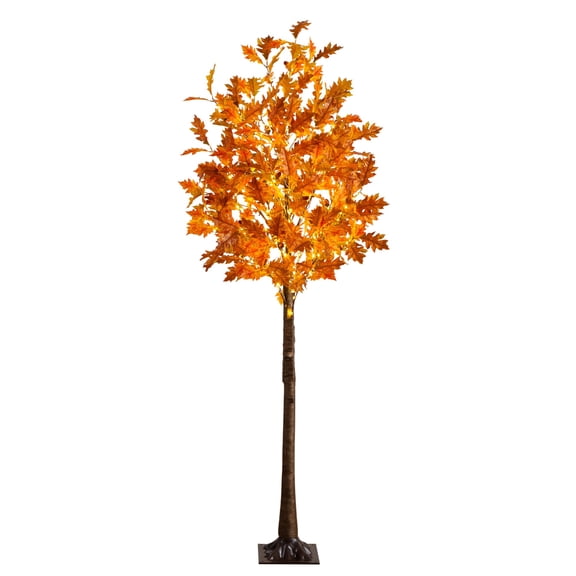 Nearly Natural Pre-Lit Maple Artificial Fall Tree - 6' - Warm White LED Lights