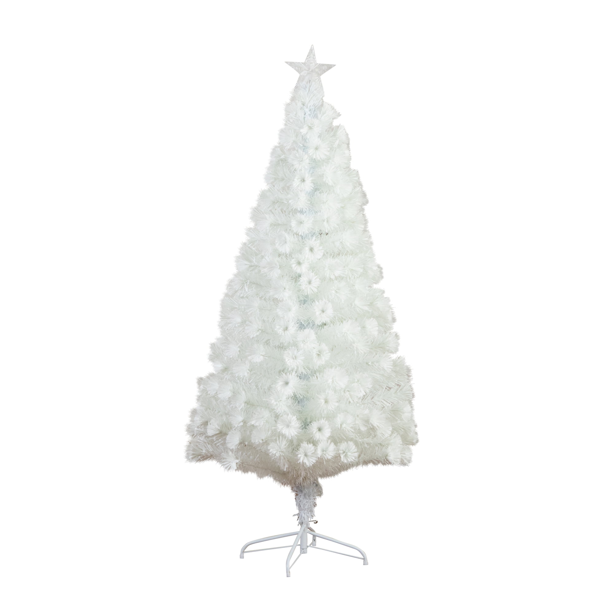 Nearly Natural 6ft. PreLit Fiber Optic Artificial White Christmas Tree
