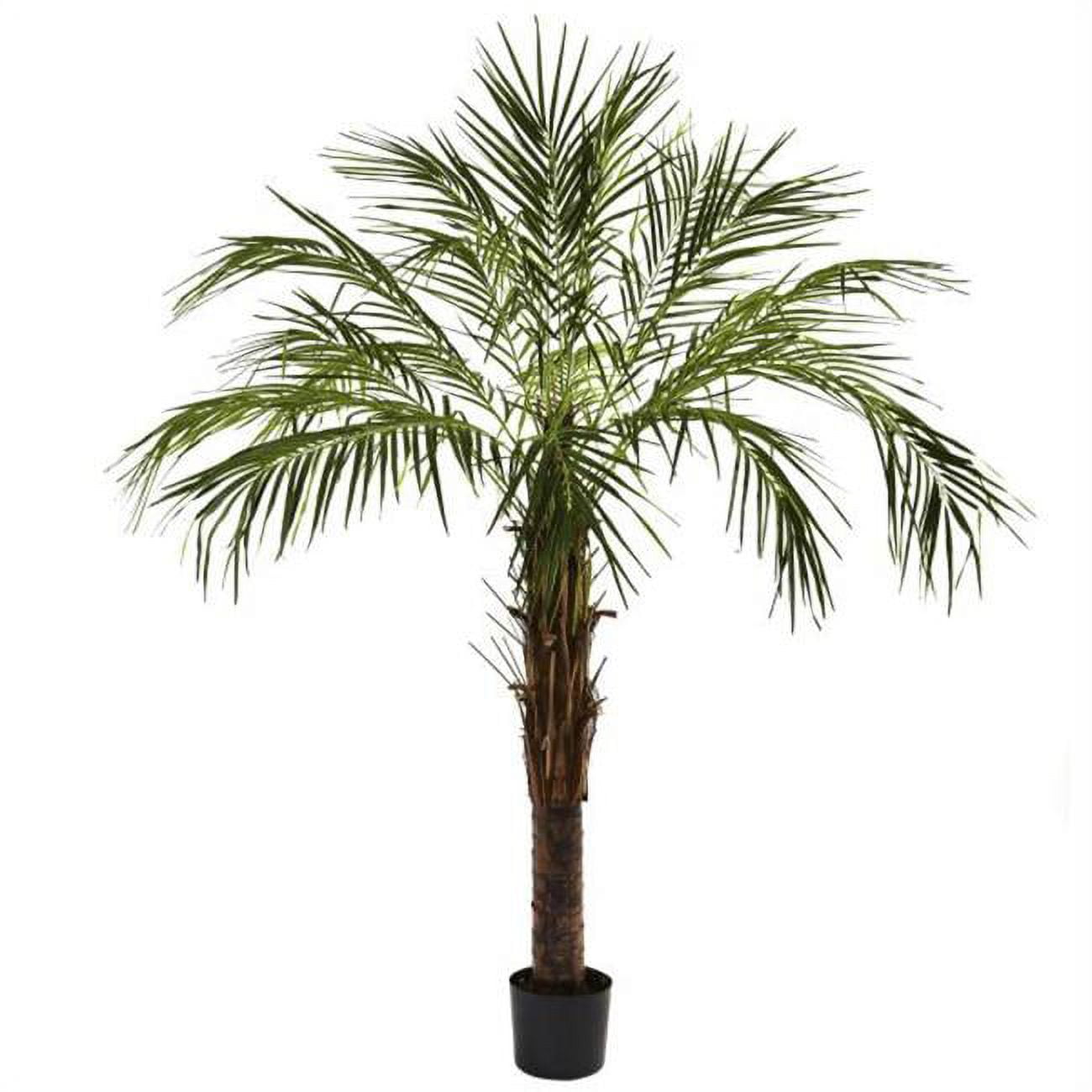 Green 6-ft Faux Palm Tree in Black Pot