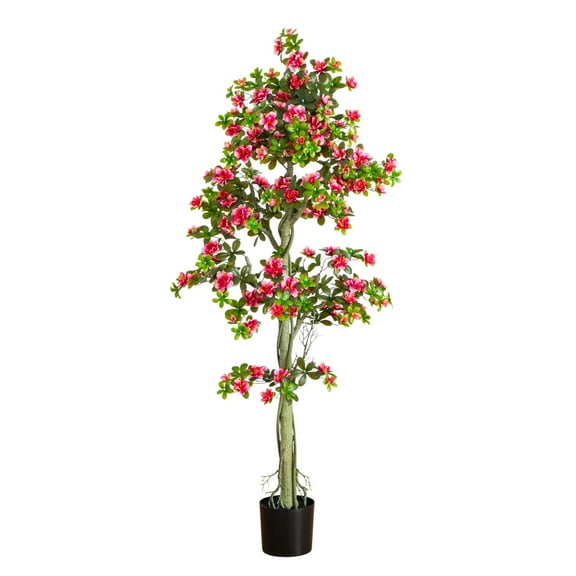 Nearly Natural 6ft. UV Resistant Artificial Azalea Tree (Indoor/Outdoor)
