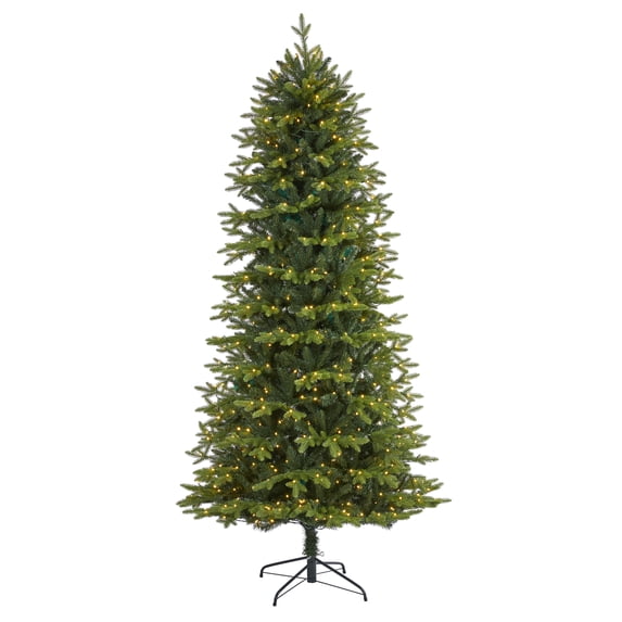 Nearly Natural 7.5ft. Belgium Fir Look Artificial Christmas Tree with 550 Clear LED Lights