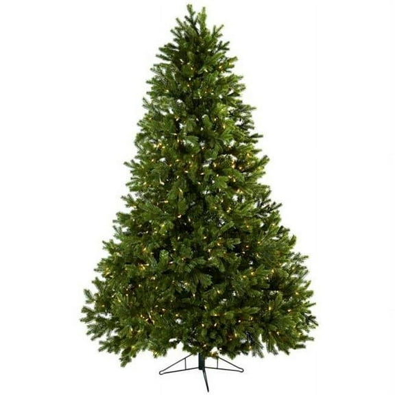 Nearly Natural 7.5ft Royal Grand Green Christmas Tree with Clear Lights