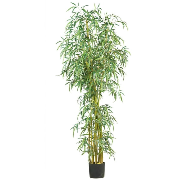 Nearly Natural 7' Curved Slim Bamboo Artificial Tree