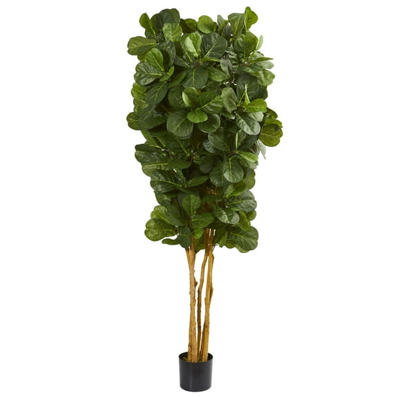 Nearly Natural 7' Fiddle Leaf Fig Artificial Tree, Green