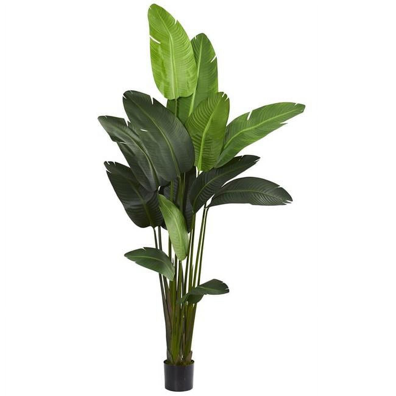 Bohemian 7' Lush Green Silk Palm Floor Plant in Pot