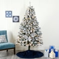 thumbnail image 1 of Nearly Natural 7' Green Flocked Fir Artificial Christmas Tree Prelit 350 Clear LED Lights, 1 of 6