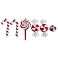 thumbnail image 1 of Nearly Natural 7" Holiday Assorted Polystyrene Christmas Candy Cane Deluxe Shatterproof Ornament, 6 Count, 1 of 5