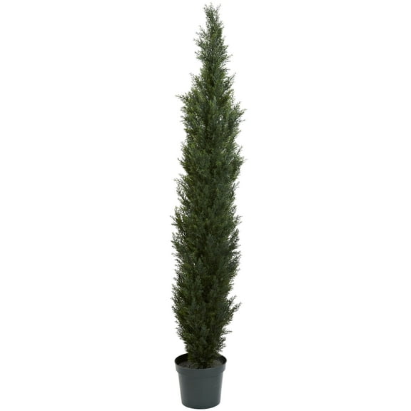 Nearly Natural 7' Mini Cedar Pine Artificial Tree in Pot