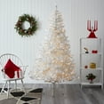 thumbnail image 1 of Nearly Natural 7' White Artificial Christmas Tree Prelit 350 Clear LED Lights, 1 of 7