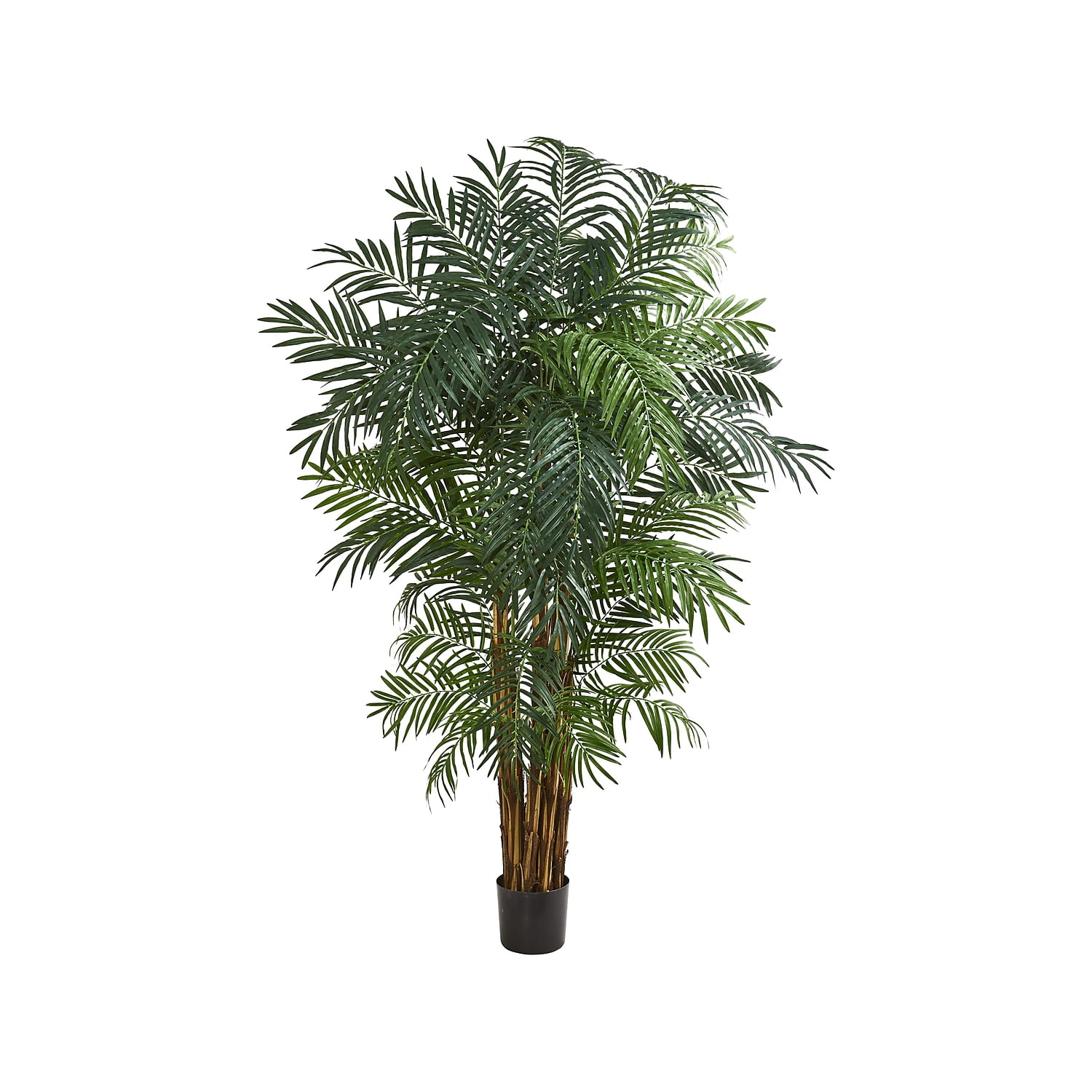 Tropical Elegance 83.9" Light Green and Coffee Potted Areca Palm with Lights