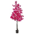 thumbnail image 1 of Nearly Natural 72" Bougainvillea Artificial Tree in Pink/Black, 1 of 4