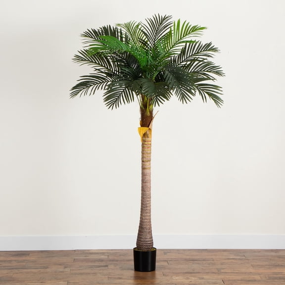 Nearly Natural Coconut Palm Potted Artificial Tree - 7'