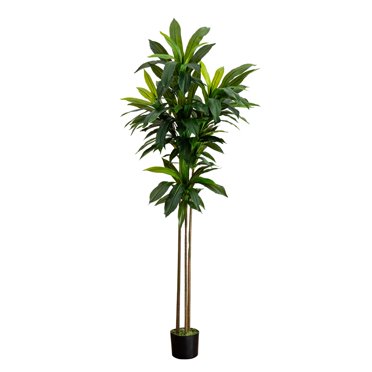 Nearly Natural 7ft. Artificial Dracaena Tree with Real Touch Leaves