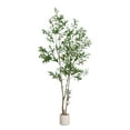 thumbnail image 1 of Nearly Natural 7ft. Artificial Minimalist Olive Tree in White Decorative Planter, 1 of 10