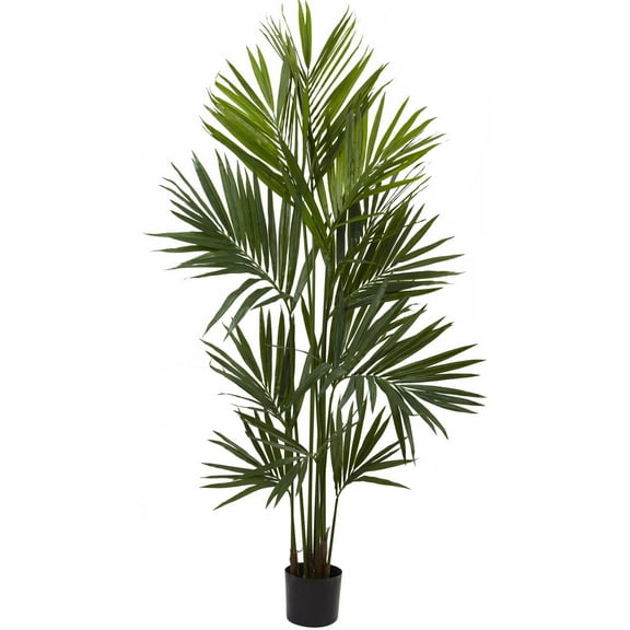 Nearly Natural 7ft. Kentia Palm Silk Tree, Green