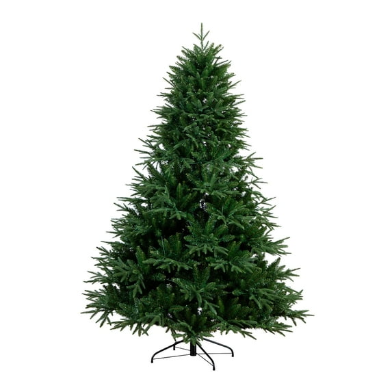 Nearly Natural 7ft. Pre-Lit Artificial Edmonton Fir Light Show Memory Shape Christmas Tree with Instant Connect Technology and 460 Color Changing LED Lights