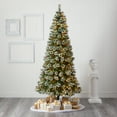 thumbnail image 1 of Nearly Natural 8' Frosted Pine Artificial Christmas Tree Prelit with 550 Clear LED Lights, 1 of 8