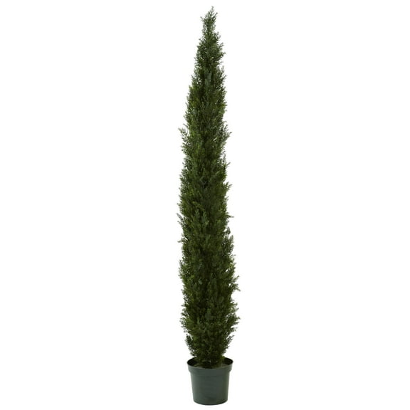 Nearly Natural 8' Mini Cedar Pine Artificial Tree in Pot