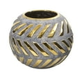 thumbnail image 1 of Nearly Natural 8" Traditional Regal Round Stone Vase with Gold Accents, 1 of 3