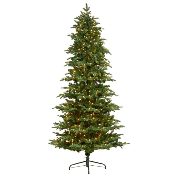 Nearly Natural South Carolina Fir Artificial Christmas Tree with Clear LED Lights and Bendable Branches-Size:96 inch